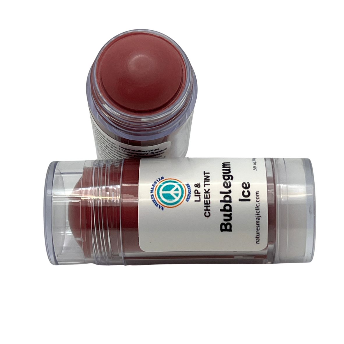 Bubblegum Ice lip and cheek tint in frosty icy pink shade with lightweight, sheer candy-flush glow