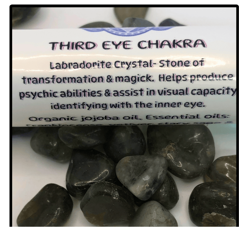 Third Eye Charka Essential Oil Roller - Labradorite Infused | Intuition & Clarity