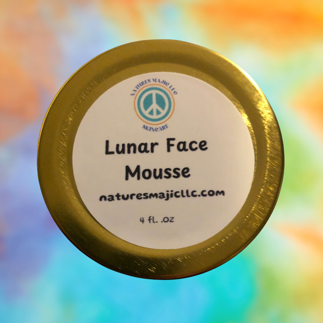 Lunar Face Mousse Exfoliating Sugar Scrub | Organic, Waterless, Preservative Free Skincare 4 fl. .oz glass jar