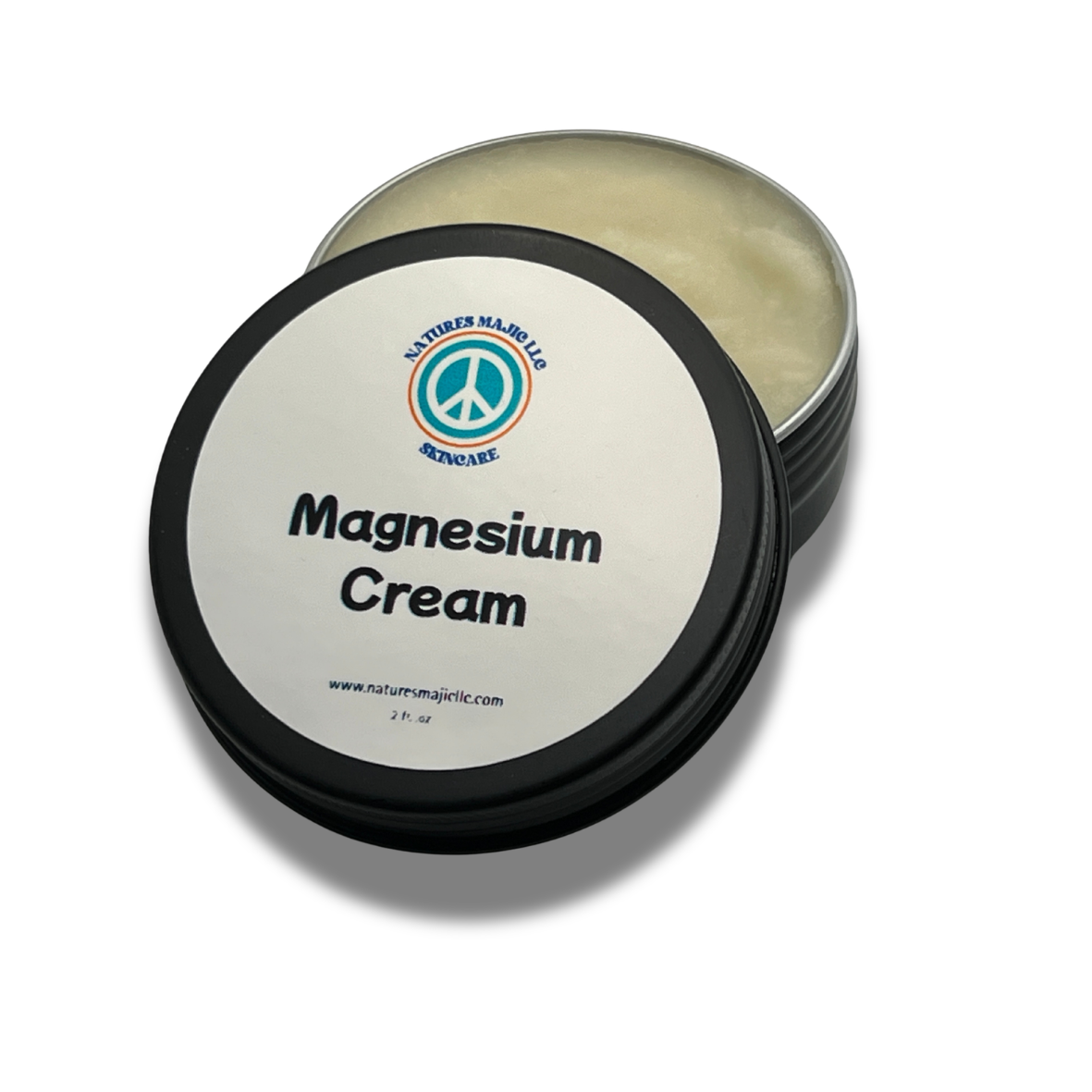 Jar of natural magnesium cream for restful sleep and muscle comfort