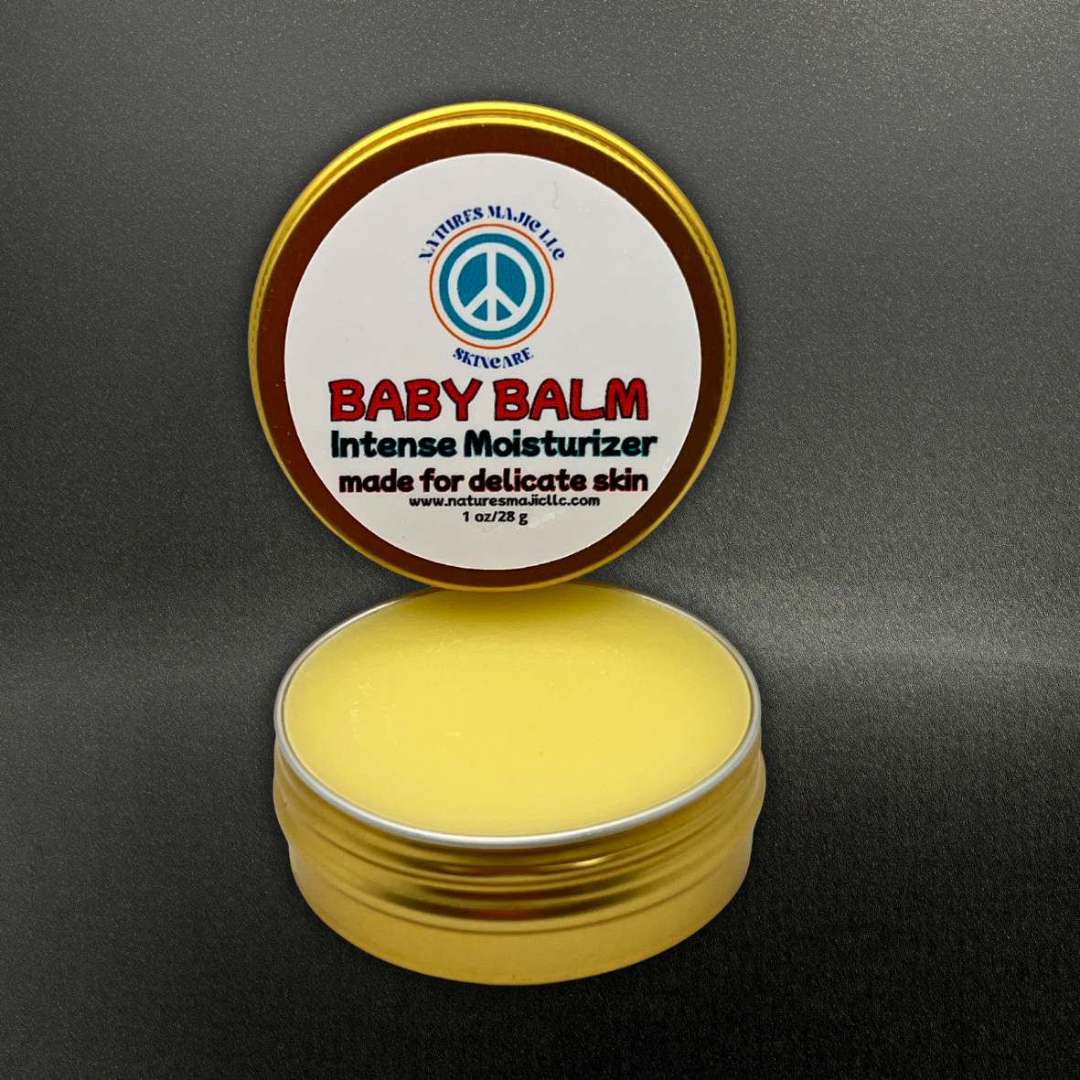 Baby Salve for dry and delicate skin in a 1 oz tin with natural moisturizing ingredients